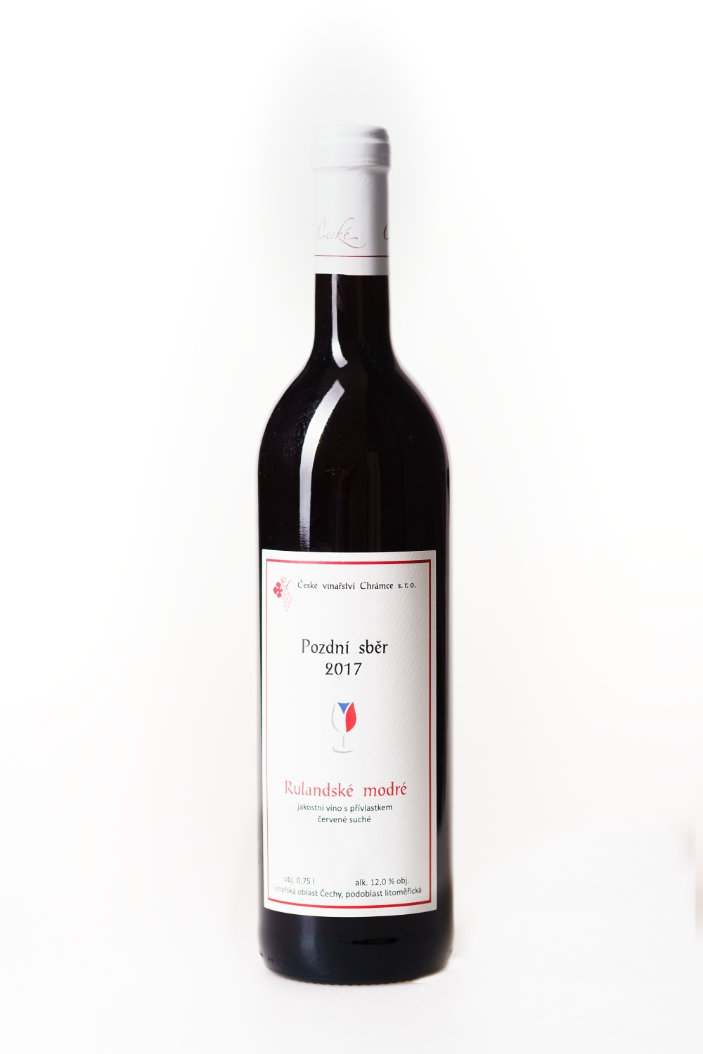 Rulandské modré pozdní sběr 2017 suché červené víno 0,75 l